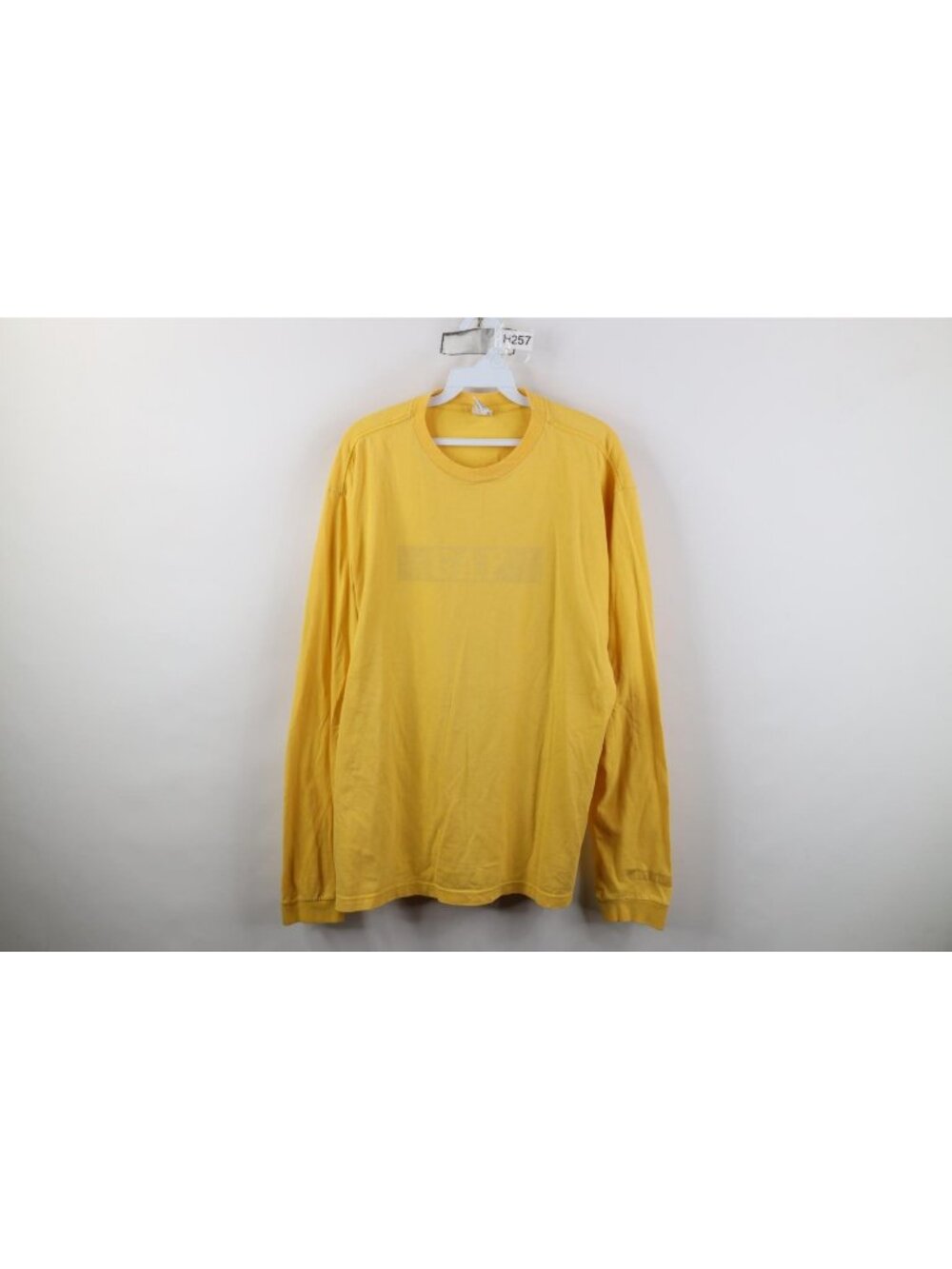Vtg 90s Gap Mens Medium Distressed Spell Out Box Logo Long Sleeve T-Shirt USA